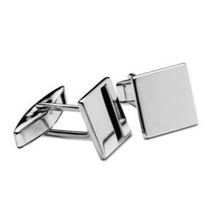 Manschettenknöpfe quadratisch mit Logo Mechanik
