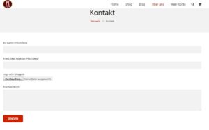 Kontaktformular der Webseite von Absolventenringe.de