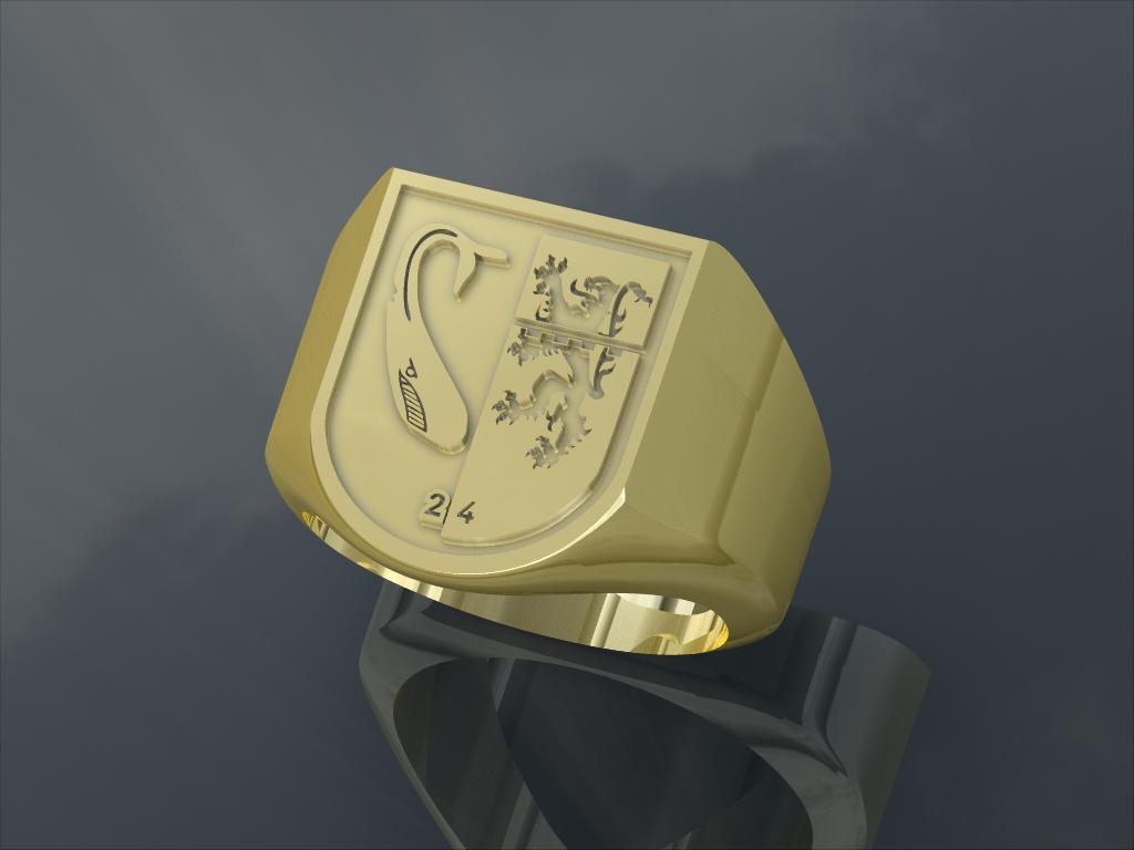 U24 Rendering 3D Modell gold